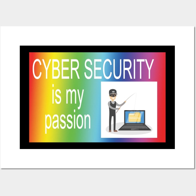 cyber!!! security!!! is my passion Wall Art by orlumbustheseller